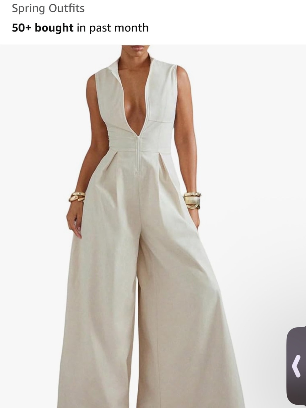 Verdusa Women’s zip up Wide leg jumpsuit sleeveless One piece jumpsuit - Picture 8 of 8